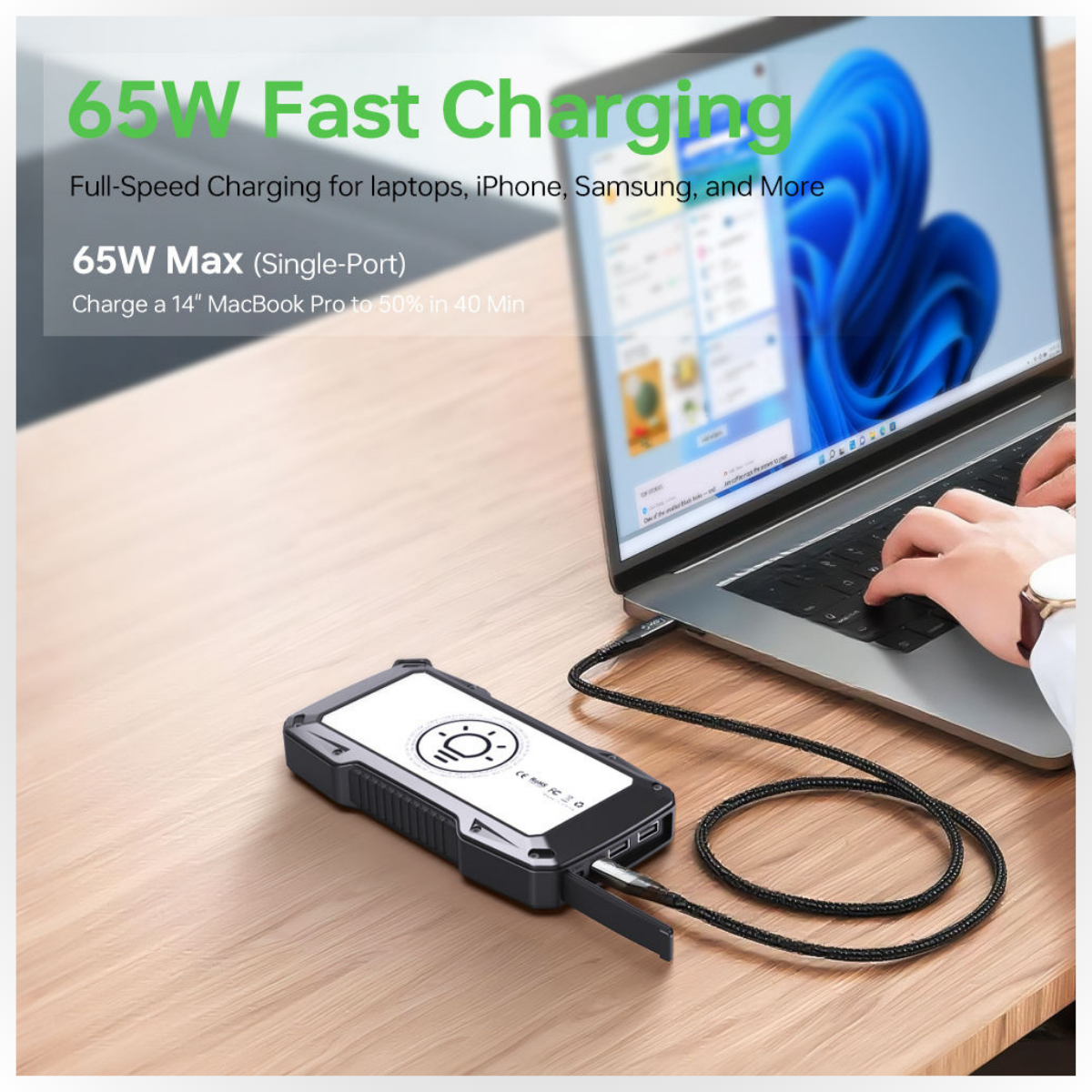 Solar USB Power Bank 50000mAh