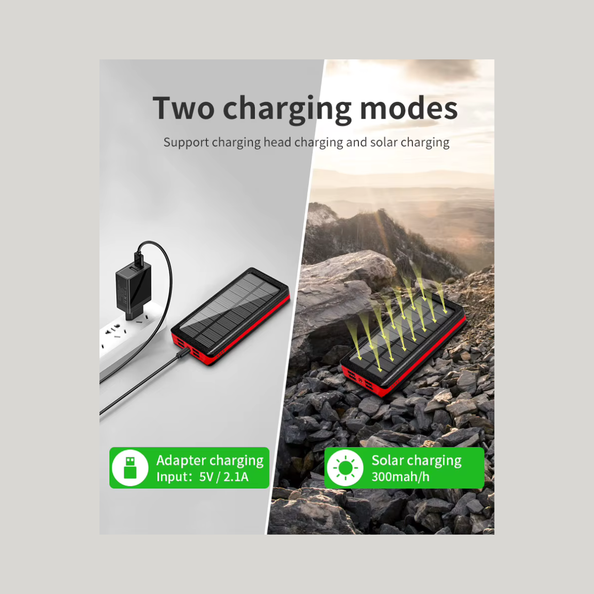 Chargeur solaire portatif 20000–50000mAh IP66