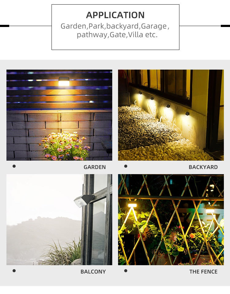 Applique murale de sécurité solaire