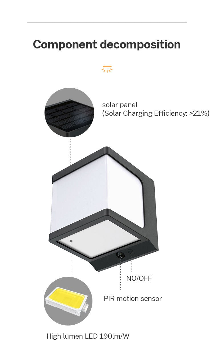 Outdoor Solar Wall Light