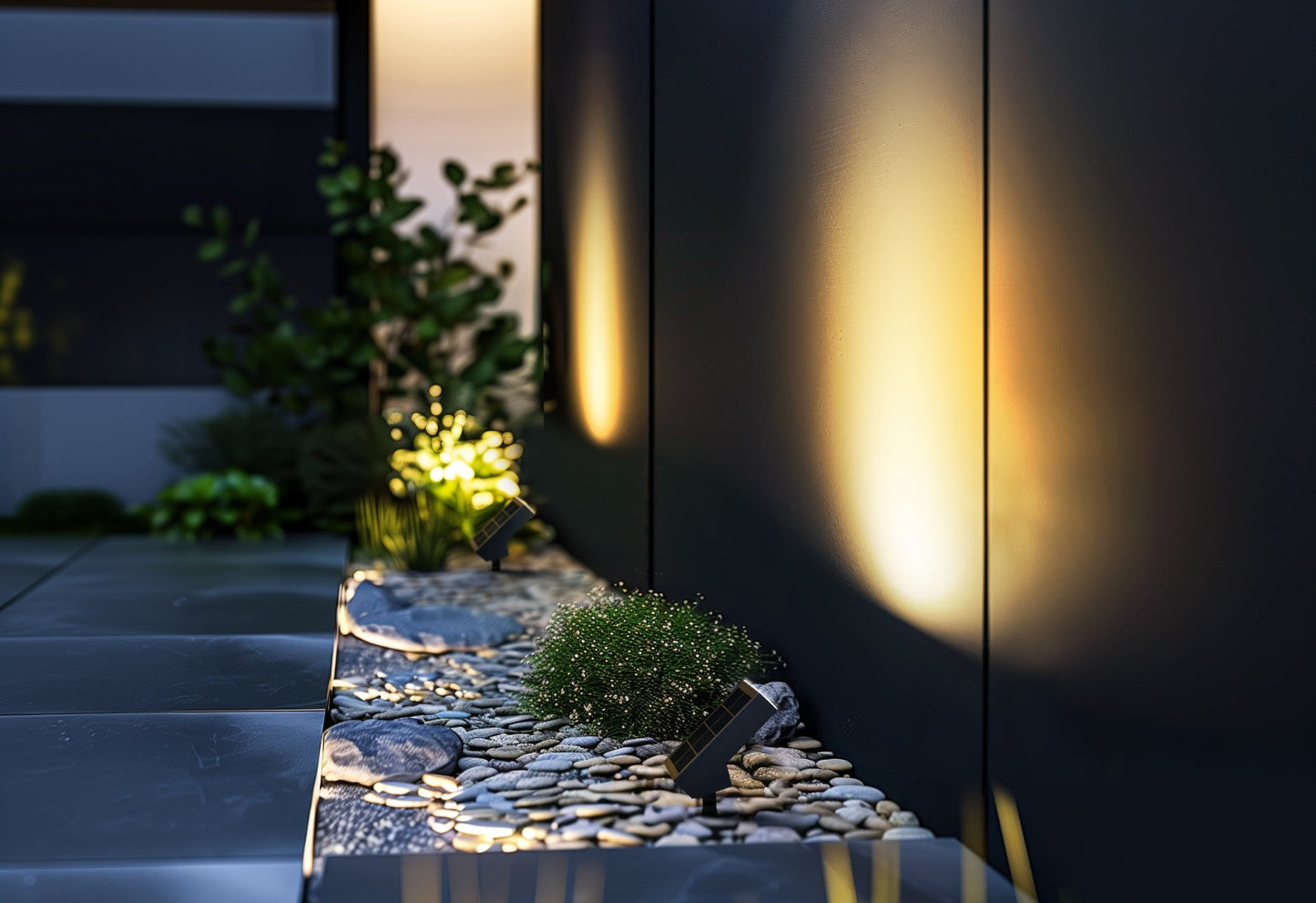 Solar LED garden spotlights